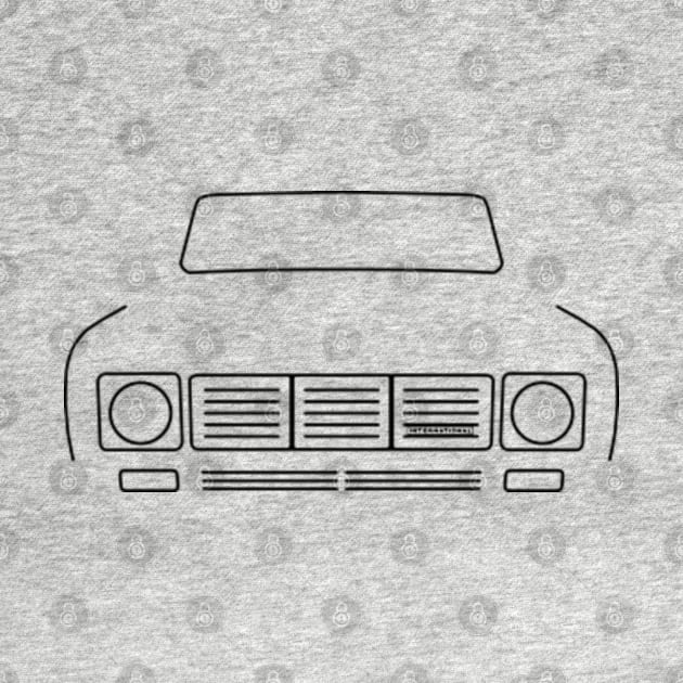 IH Scout II Terra classic 1970s SUV black outline graphic by soitwouldseem